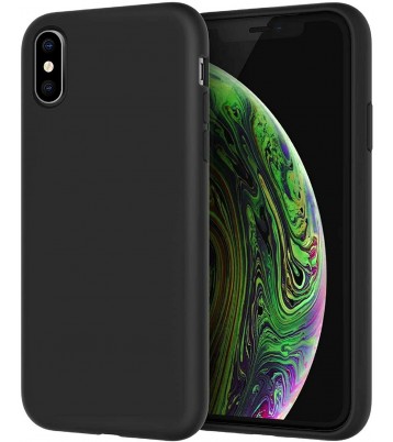Coque pour iPhone X/XS en silicone noir